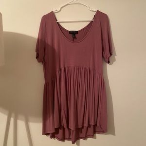 PLUS MAUVE PEPLUM TOP